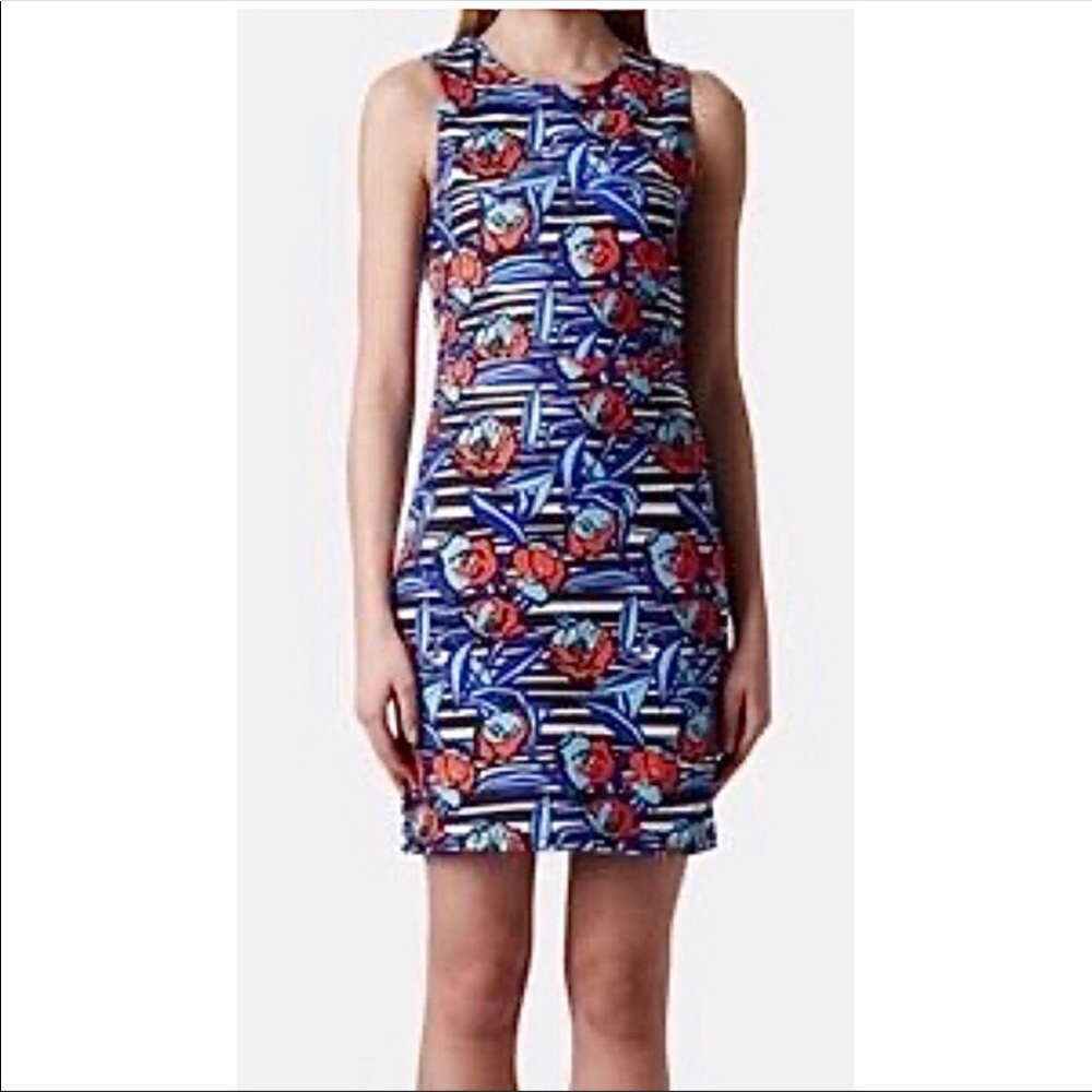 topshop floral bodycon dress Topshop Black Scuba Floral Print Bodycon Dress Women's 4
